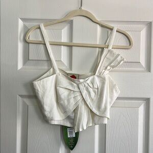 COPY - FARM Rio Off-White Front Bow Top